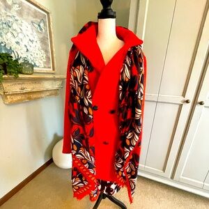 Vibrant Orange Ann Taylor Dress Coat. Size small